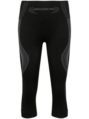 MISBHV jacquard cropped compression leggings - Black