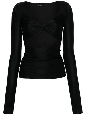 MISBHV knot-detail cut-out blouse - Black