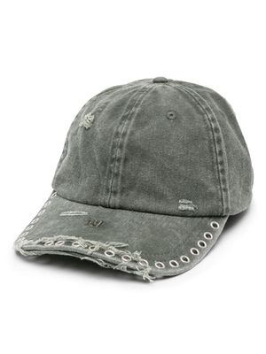 MISBHV Laced distressed denim cap - Green