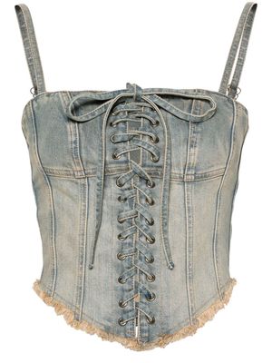 MISBHV Lara denim corset top - Blue