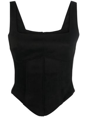 MISBHV Lara Vegan Suede corset top - Black