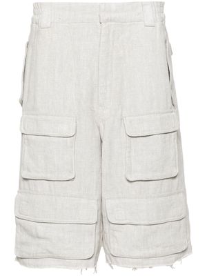 MISBHV linen blend cargo shorts - White