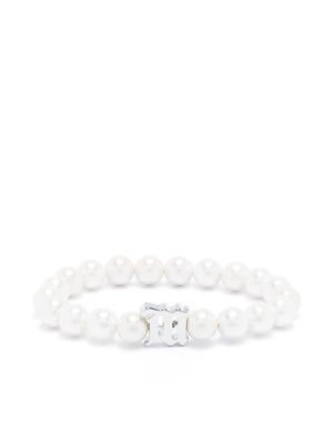 MISBHV logo-charm pearl bracelet - White