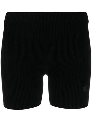 MISBHV logo-detail ribbed knit shorts - Black
