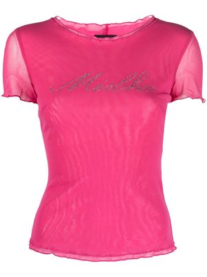 MISBHV logo-embellished mesh T-shirt - Pink