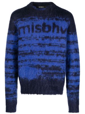MISBHV logo-intarsia brushed-finish jumper - Blue