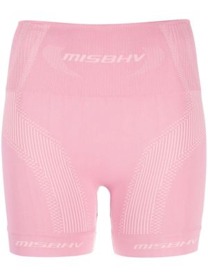 MISBHV logo intarsia-knit cycling shorts - Pink