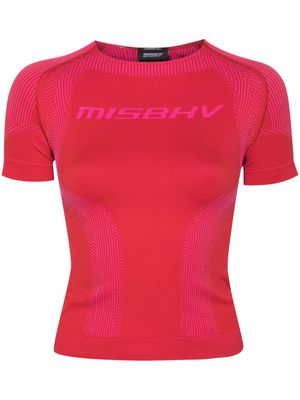 MISBHV logo-jacquard performance T-shirt - Red