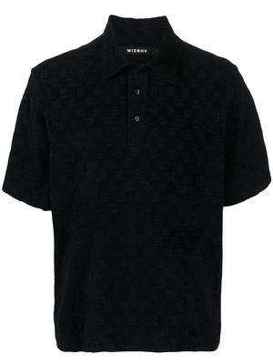 MISBHV logo-jacquard polo shirt - Black