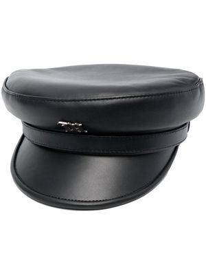 MISBHV logo-plaque leather gavroche hat - Black