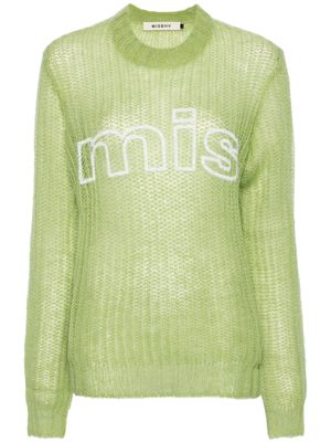 MISBHV logo-print brushed jumper - Green