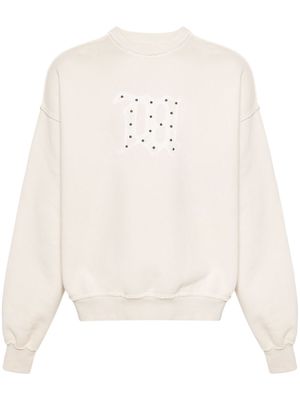 MISBHV logo-print cotton sweatshirt - Neutrals