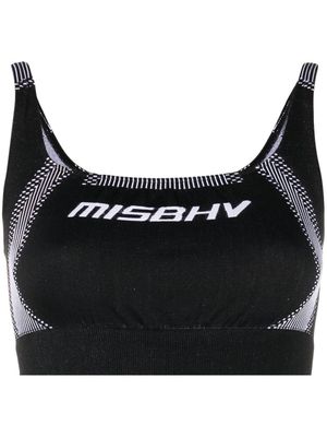 MISBHV logo-print crop top - Black