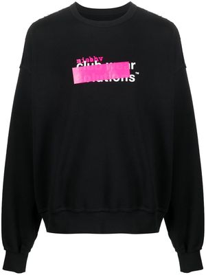MISBHV logo-print distressed sweatshirt - Black
