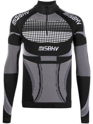 MISBHV logo-print fitted performance top - Black