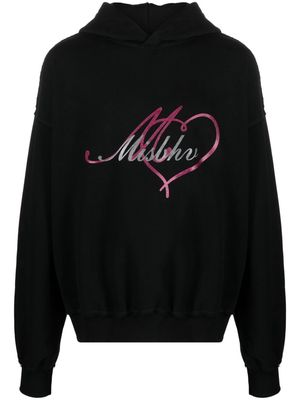 MISBHV logo-print glitter-embellished hoodie - Black
