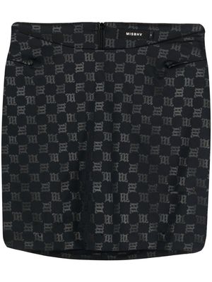 MISBHV logo-print mini skirt - Black