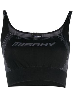 MISBHV logo-print sports bra - Black