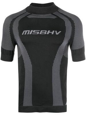 MISBHV logo-print striped performance T-shirt - Black
