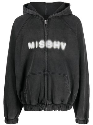 MISBHV logo-print zip-up hoodie - Black