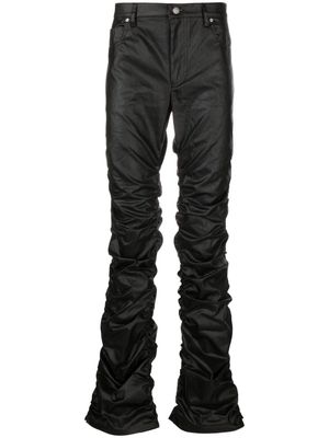 MISBHV mid-rise ruched tapered trousers - Black