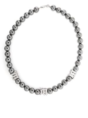 MISBHV monogram-detail necklace - Grey