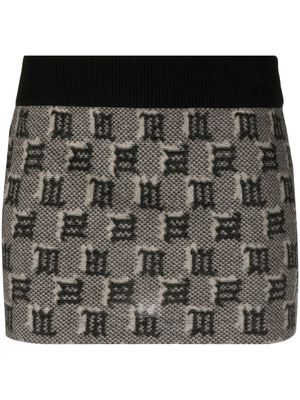 MISBHV monogram intarsia-knit miniskirt - Grey
