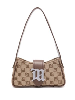 MISBHV monogram-jacquard canvas shoulder bag - Brown