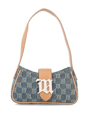 MISBHV monogram-jacquard denim mini bag - Blue