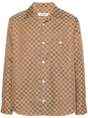 MISBHV monogram-jacquard long-sleeve shirt - Neutrals