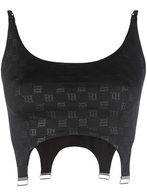 MISBHV monogram lingerie top - Black