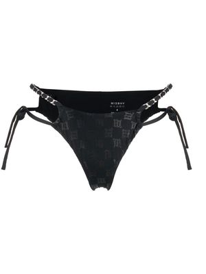 MISBHV monogram-pattern bikini bottoms - Black