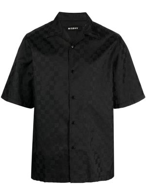 MISBHV monogram-pattern bowling shirt - Black