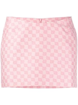 MISBHV monogram-pattern miniskirt - Pink