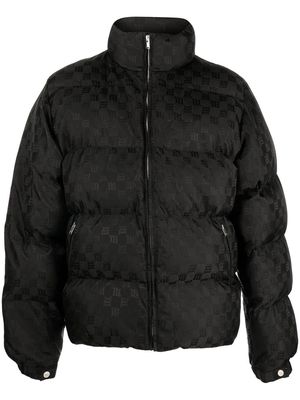 MISBHV monogram-pattern padded jacket - Black