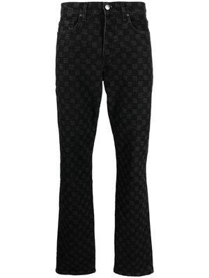MISBHV monogram-pattern print slim-fit jeans - Black