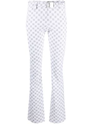 MISBHV monogram-pattern ski trousers - White