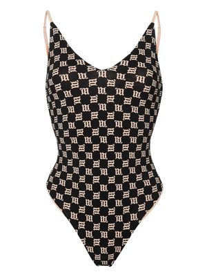 MISBHV monogram-pattern swimsuit - Black