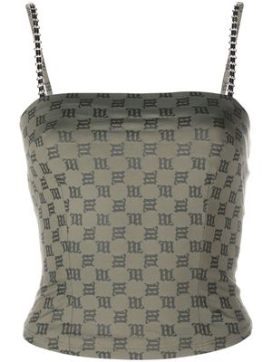 MISBHV monogram-pattern top - Green