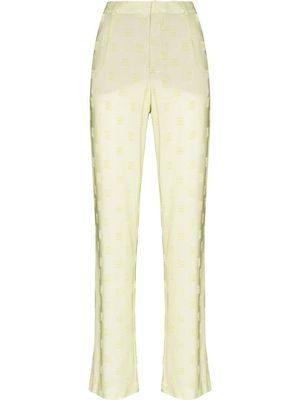 MISBHV monogram pattern trousers - Green