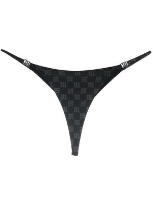 MISBHV monogram-print bikini thong - Black
