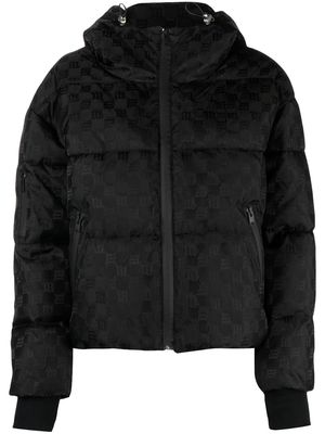 MISBHV monogram-print hooded ski jacket - Black