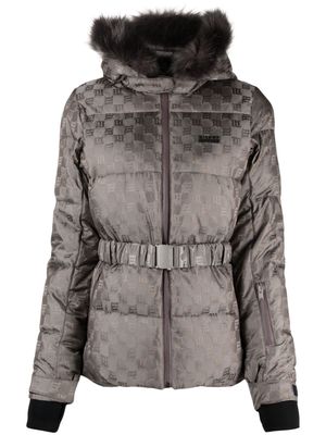 MISBHV monogram-print ski jacket - Grey