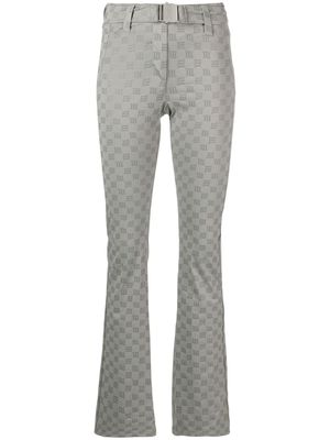 MISBHV monogram-print straight-leg trousers - Grey