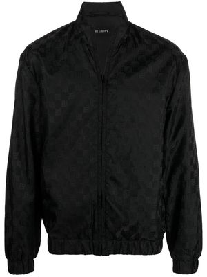 MISBHV monogram-print zip-up sports jacket - Black