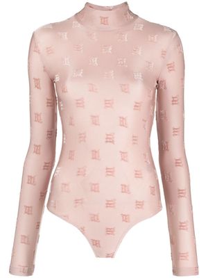 MISBHV monogram semi-sheer bodysuit - Pink
