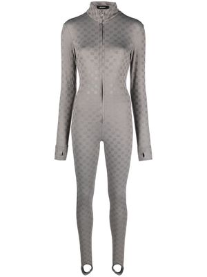 MISBHV monogram zip-up jumpsuit - Grey