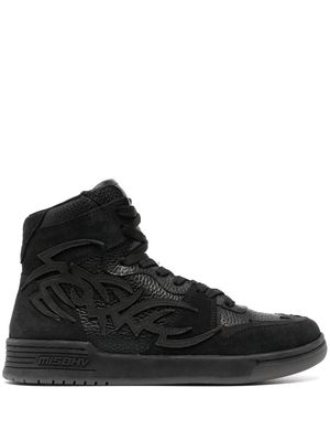 MISBHV panelled high-top leather sneakers - Black