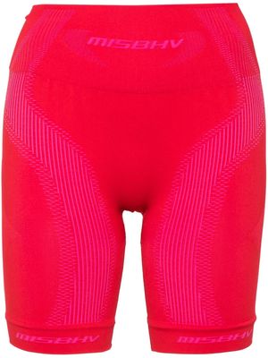 MISBHV parformance logo-jacquard shorts - Red