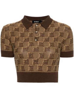 MISBHV patterned intarsia-knit top - Brown